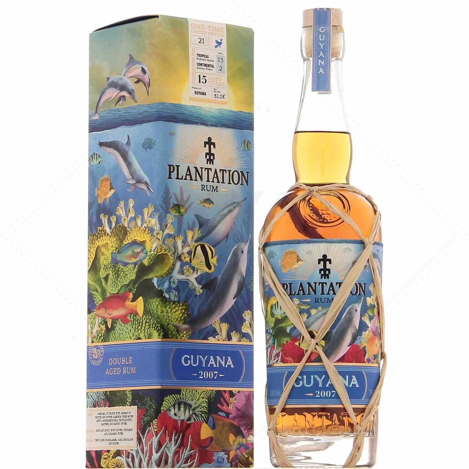 Plantation Guyana Vintage 2007 Rum - 51% - Max. 1 per klant. Plantation Guyana Vintage 2007 Rum - 51% - Max. 1 per klant.