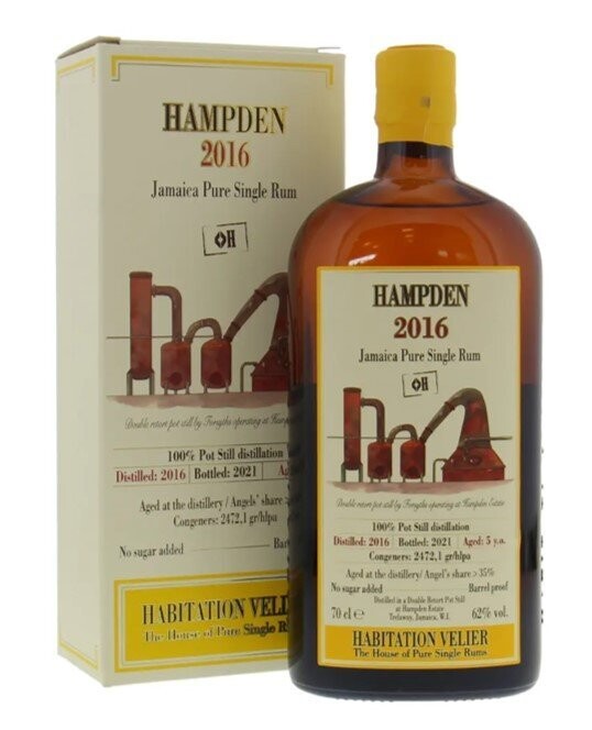 Hampden Estate 2016 - 5 years old Rum - 62% Hampden Estate 2016 - 5 years old Rum - 62%