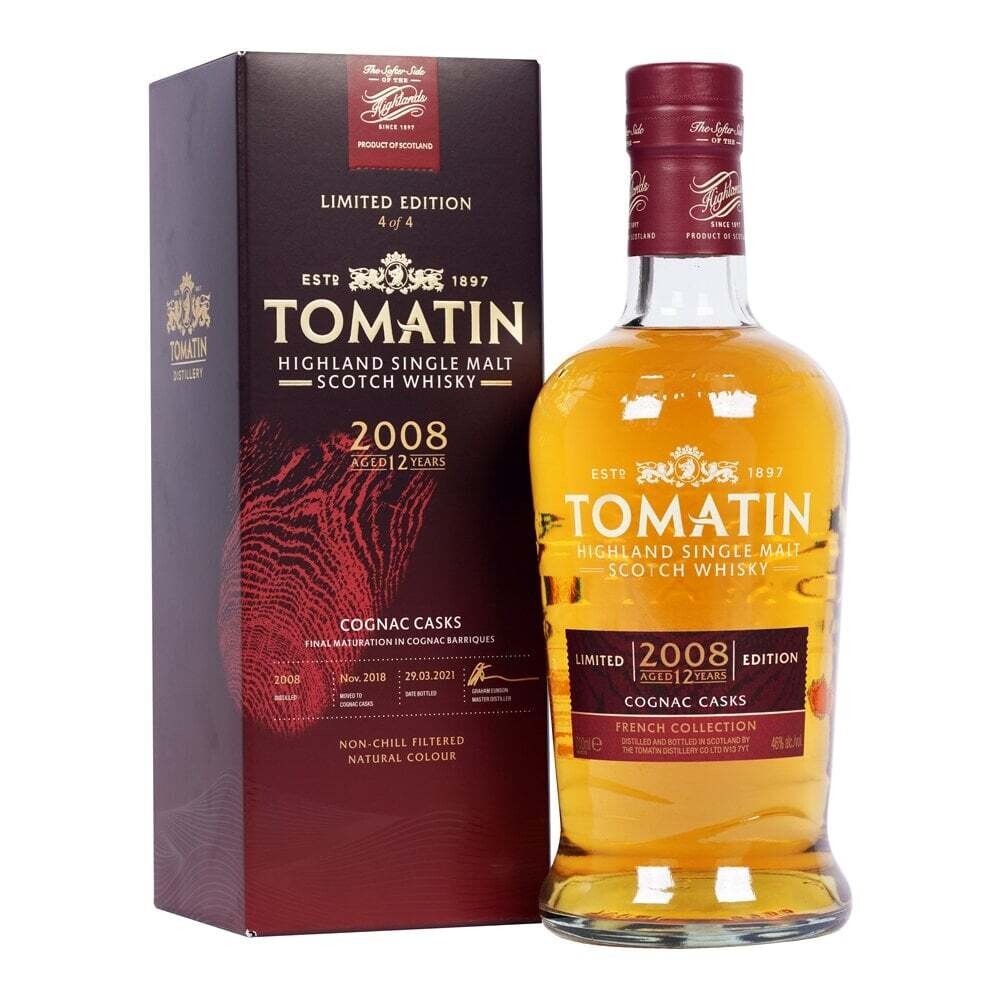 Tomatin French Collection - Cognac Cask - 2008 - 46% Tomatin French Collection - Cognac Cask - 2008 - 46%