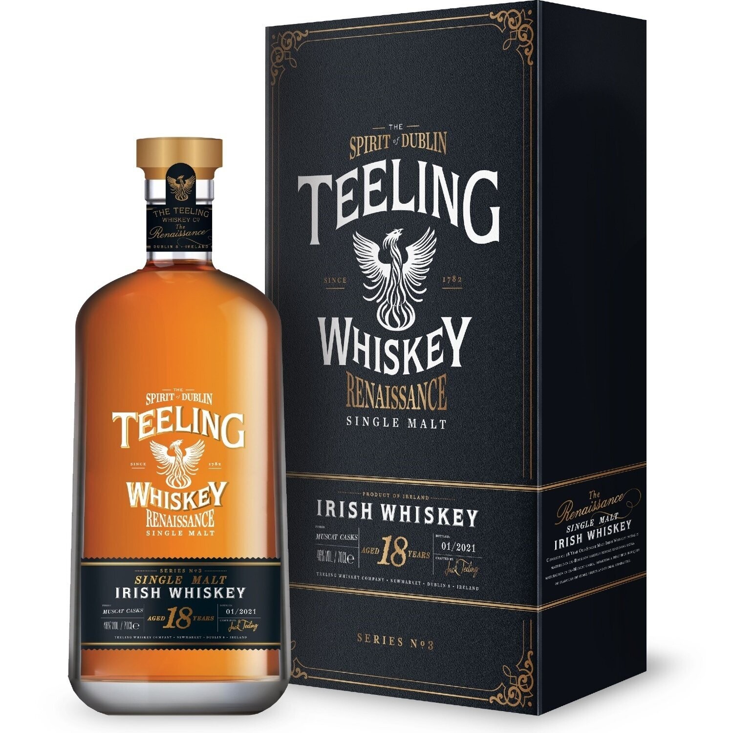 Teeling Renaissance - 18 years - Bourbon en Muscat wine cask - Series No. 3 Teeling Renaissance - 18 years - Bourbon en Muscat wine cask - Series No. 3