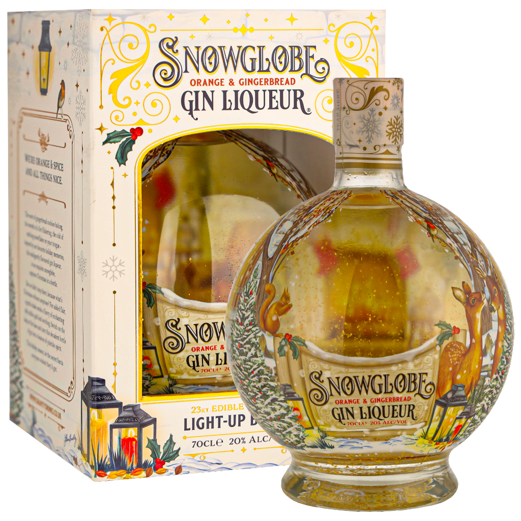 Snowglobe Gin likeur - Orange en Gingerbread - 20% Snowglobe Gin likeur - Orange en Gingerbread - 20%