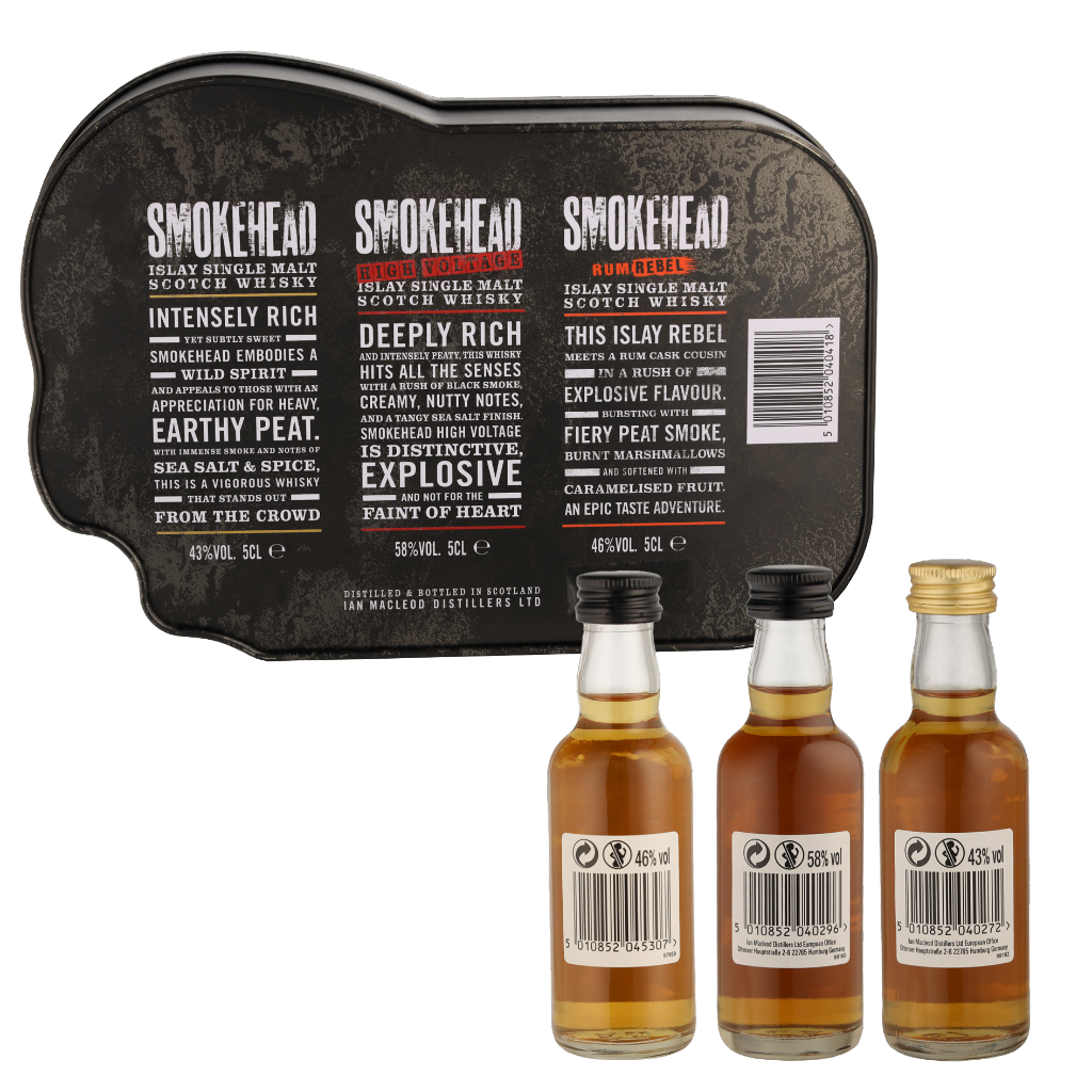 Smokehead Tasting set 3 x 5 cl. Smokehead Tasting set 3 x 5 cl.