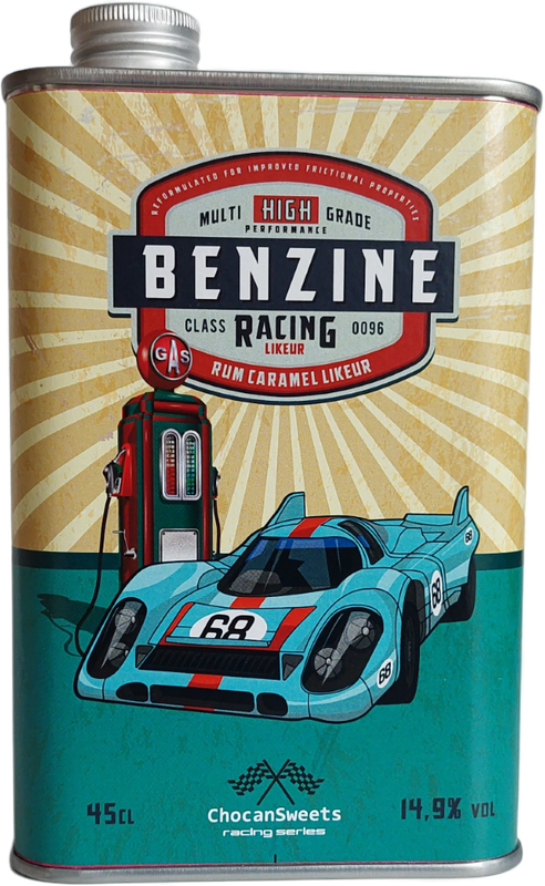 Blik "Benzine" - Racewagen - Rum - Caramel likeur - 14.9%
