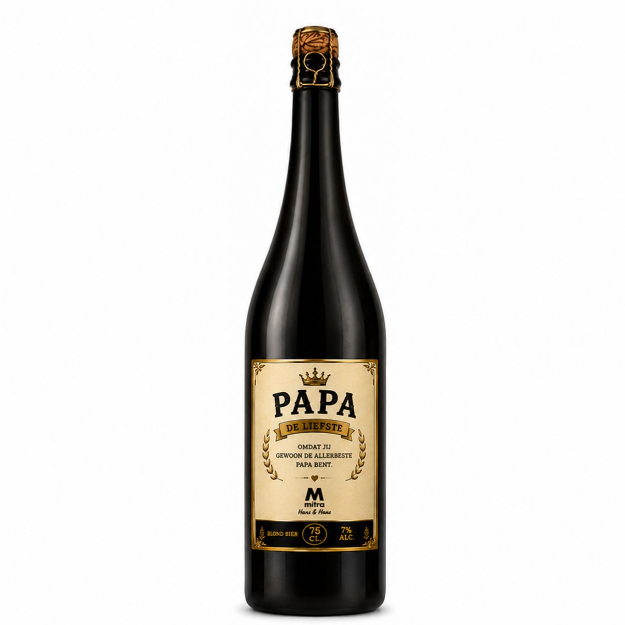 Papa Bier - grote fles 0.75cl. Papa Bier - grote fles 0.75cl.