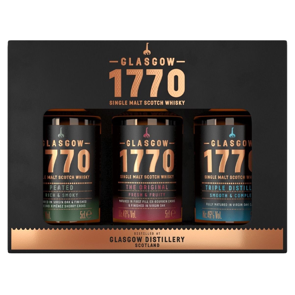 Glasgow 1770 - Triple Pack - 3x 5cl. Glasgow 1770 - Triple Pack - 3x 5cl.