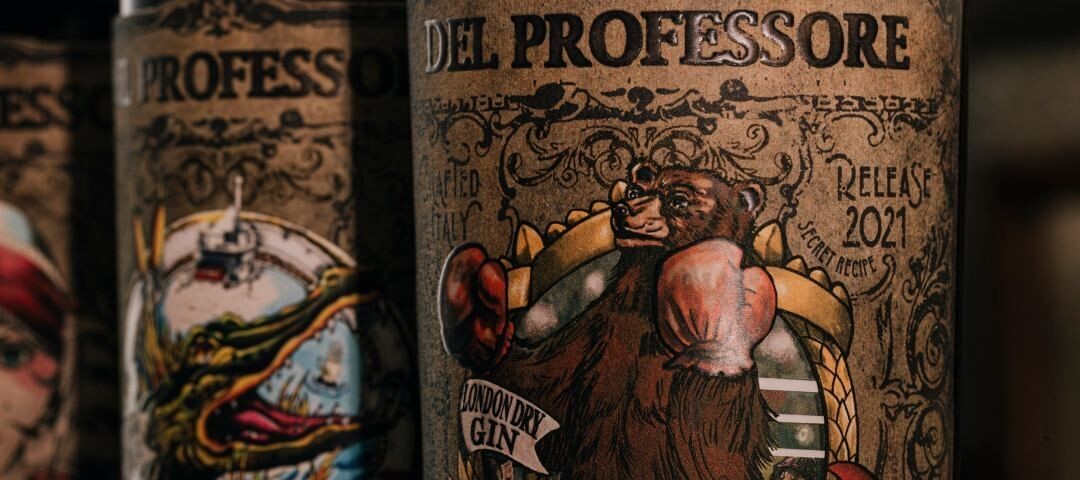 Del Professore fighting bear gin - 43%