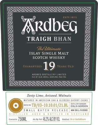 Ardbeg Traigh Bhan 19 years - Batch 3 - 46.2%