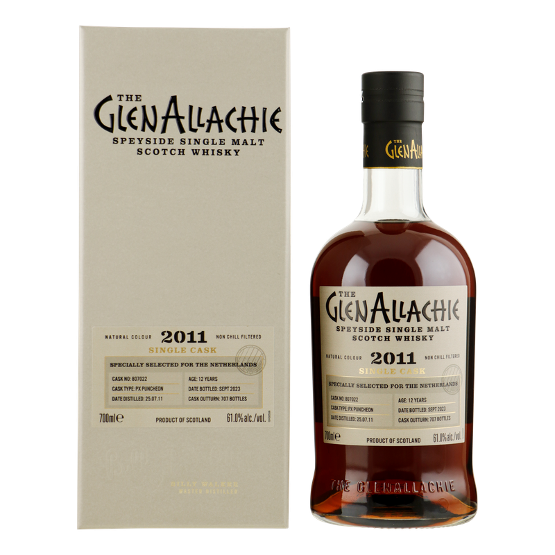 GlenAllachie 12 years - 2011 Single Cask - PX Puncheon Cask - 61%
