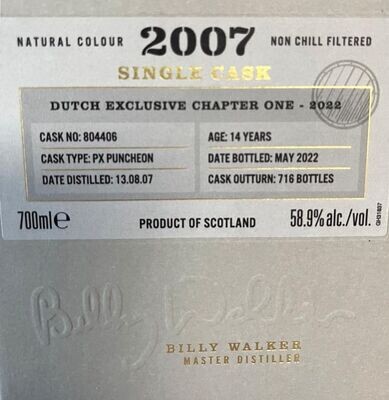 GlenAllachie 14 years - 2007 – The Netherlands exclusive - Chapter 1 - 58.9%