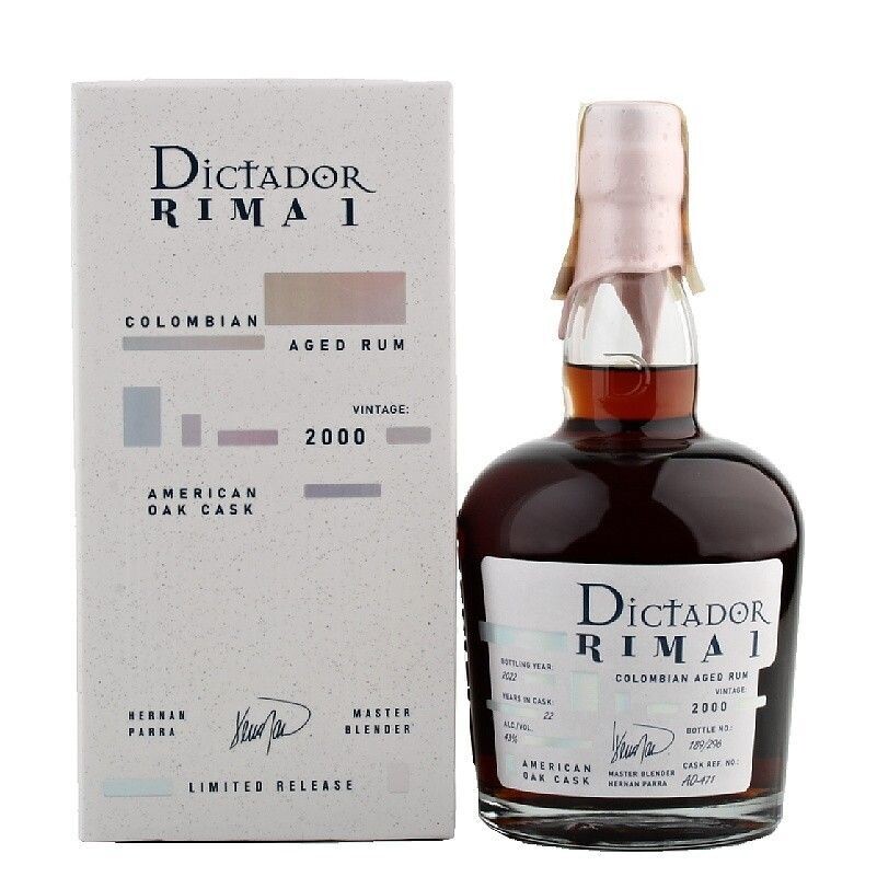 Dictador Rima 1 - Vintage 2000 - American Oak Cask - 43% Dictador Rima 1 - Vintage 2000 - American Oak Cask - 43%