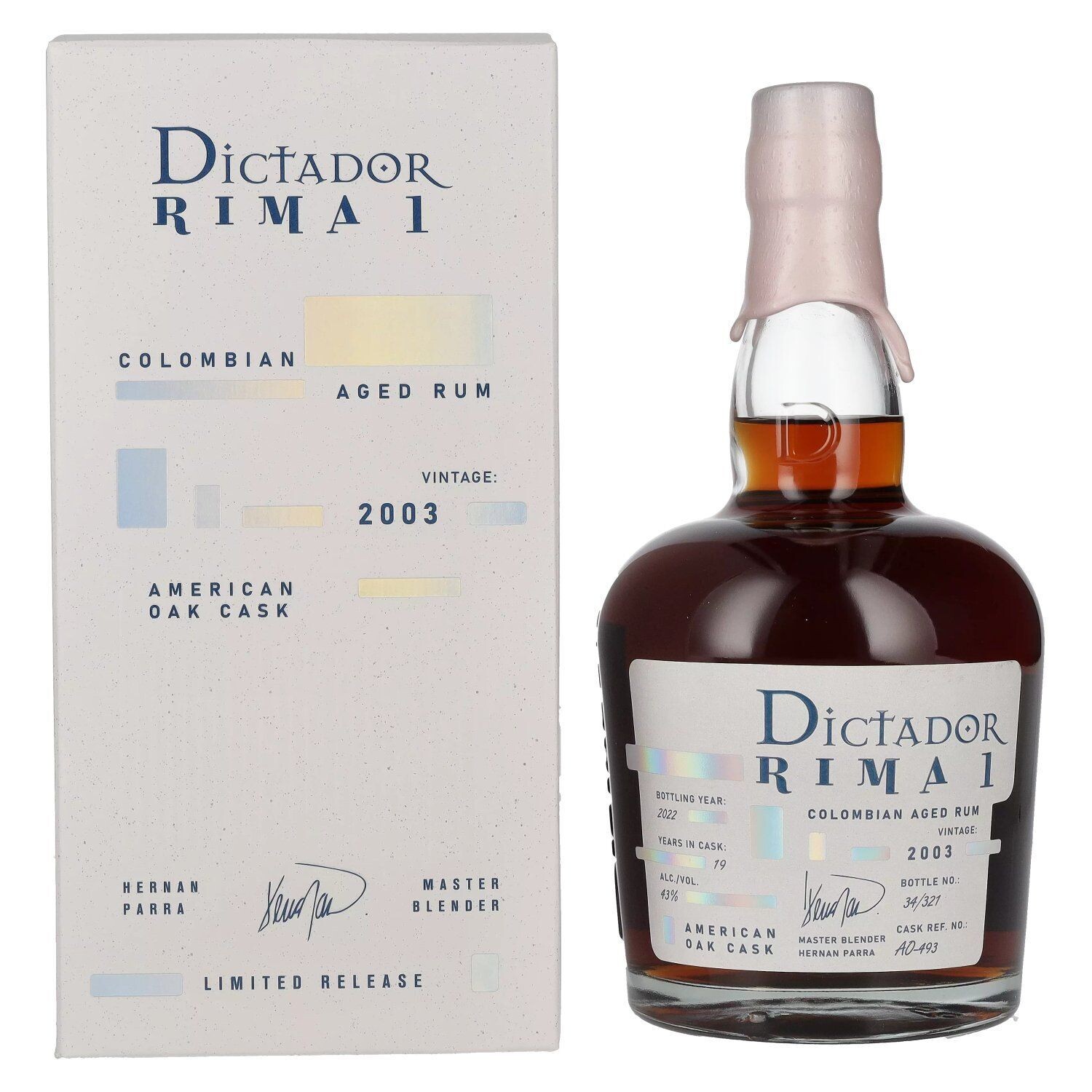Dictador Rima 1 - Vintage 2003 - American Oak Cask - 43% Dictador Rima 1 - Vintage 2003 - American Oak Cask - 43%