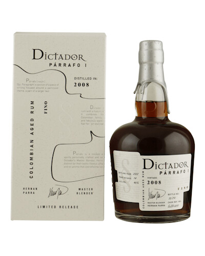 Dictador Parrafo 1 - Vintage 2008 - Fino Sherry Cask - 46% Dictador Parrafo 1 - Vintage 2008 - Fino Sherry Cask - 46%