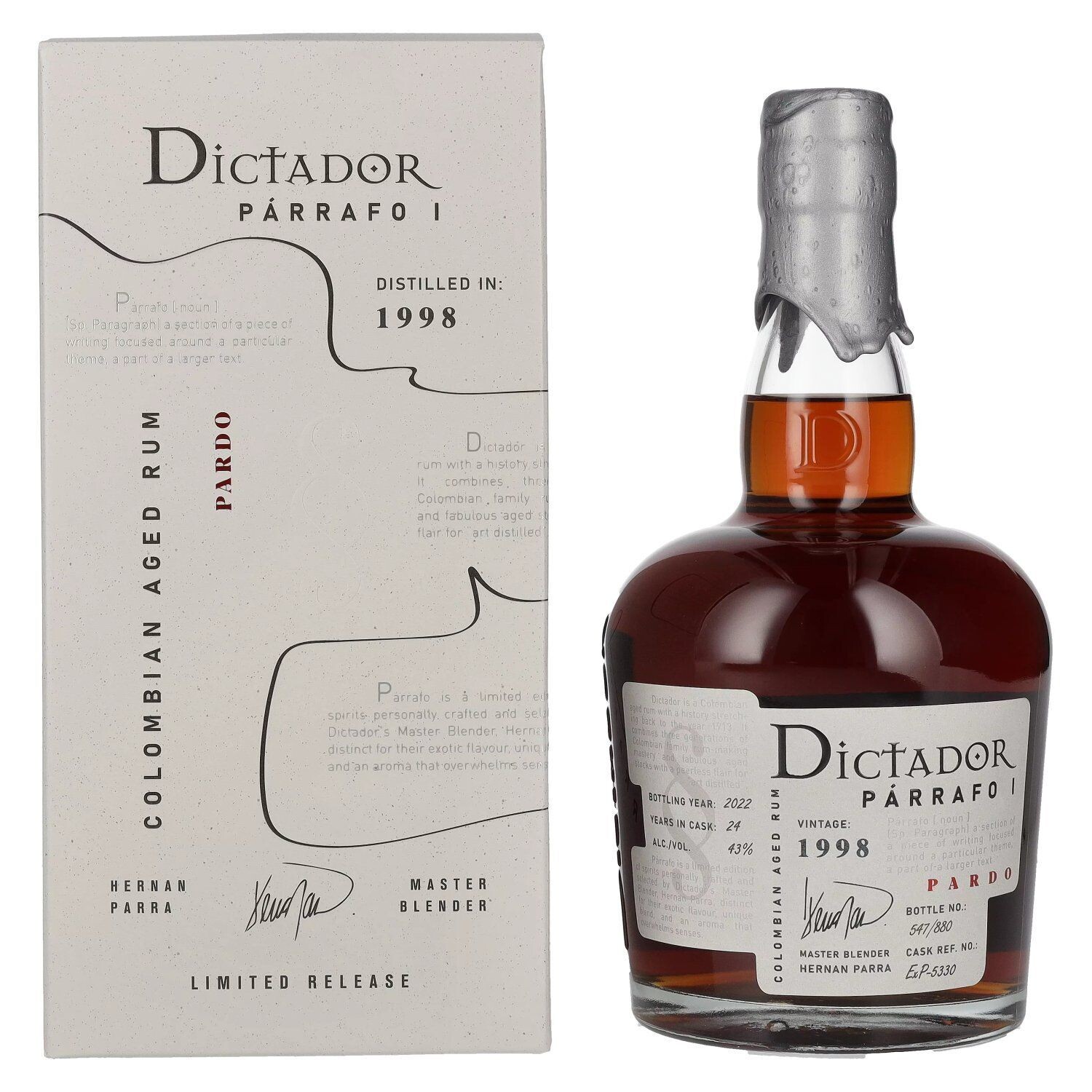 Dictador Parrafo 1 - Vintage 1998 - Port Cask - 43% Dictador Parrafo 1 - Vintage 1998 - Port Cask - 43%