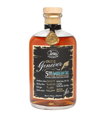 Zuidam Oude Genever - American Oak 5 years -  Cask Strength - Special #31 - 52.3%