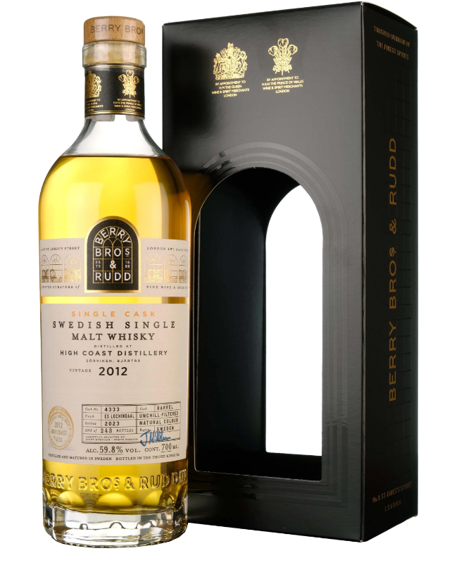 Berry Bros & Rudd - High Coast Peated ex-lochindaal Single Cask - 2012 - 59.8% Berry Bros & Rudd - High Coast Peated ex-lochindaal Single Cask - 2012 - 59.8%