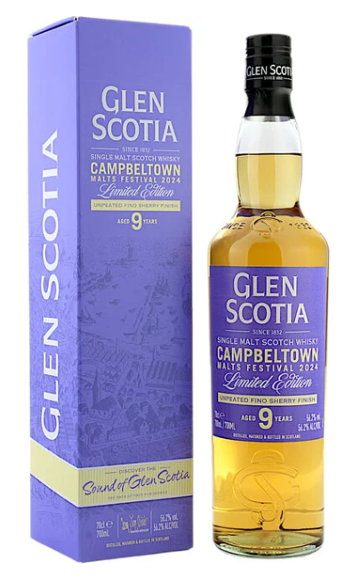 Glen Scotia 9 years - Unpeated Fino Sherry Cask - Campbeltown Festival 2024 - 56.2% Glen Scotia 9 years - Unpeated Fino Sherry Cask - Campbeltown Festival 2024 - 56.2%