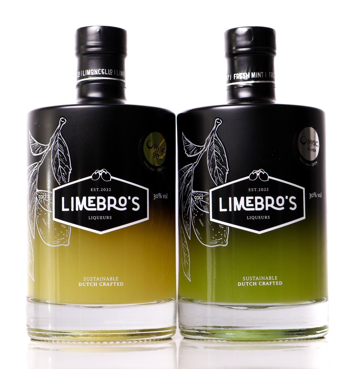 Lime Bro's Fresh Mint & Limebro's Limoncello - 30% - Combideal 2x 0.50 ltr. Lime Bro's Fresh Mint & Limebro's Limoncello - 30% - Combideal 2x 0.50 ltr.