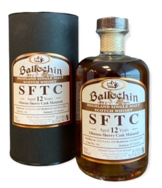 Edradour Ballechin 12 years - SFTC Oloroso Sherry Cask Matured  - 58.1%