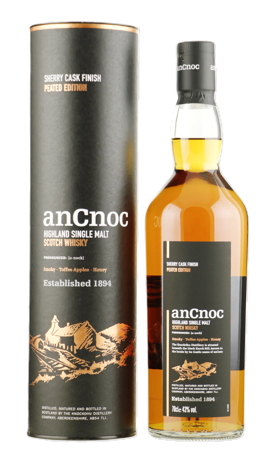 anCnoc - Sherry Cask Finish - Peated Edition - 43% anCnoc - Sherry Cask Finish - Peated Edition - 43%