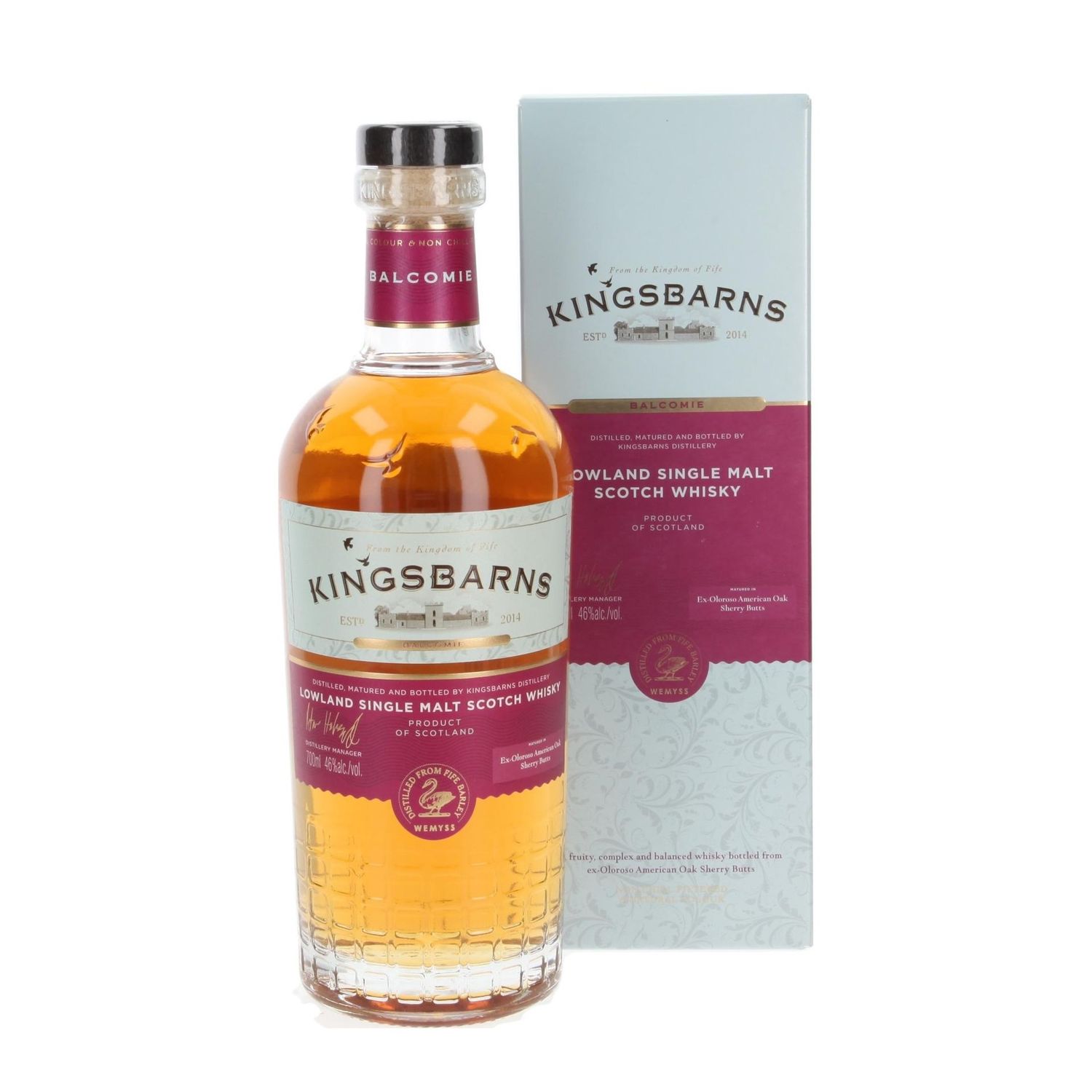 Kingsbarns Balcomie Single Malt - 46% Kingsbarns Balcomie Single Malt - 46%