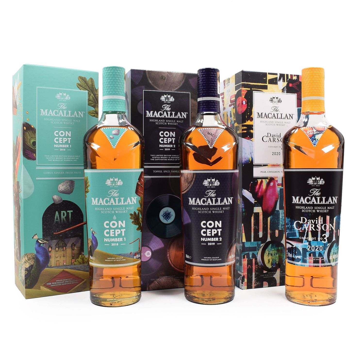 The Macallan Concept No. 1 - 2 - 3 / Gehele serie The Macallan Concept No. 1 - 2 - 3 / Gehele serie