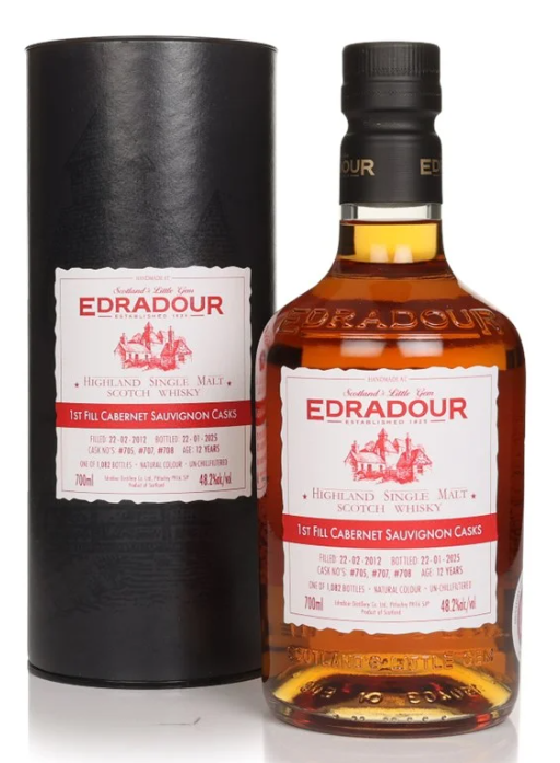 Edradour 11 years (2012-2023) - Cabernet Sauvignon Cask - St. Michael Eppan - 48.2% Edradour 11 years (2012-2023) - Cabernet Sauvignon Cask - St. Michael Eppan - 48.2%