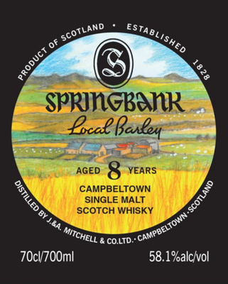 Springbank Local Barley - 8 years - 58,1%