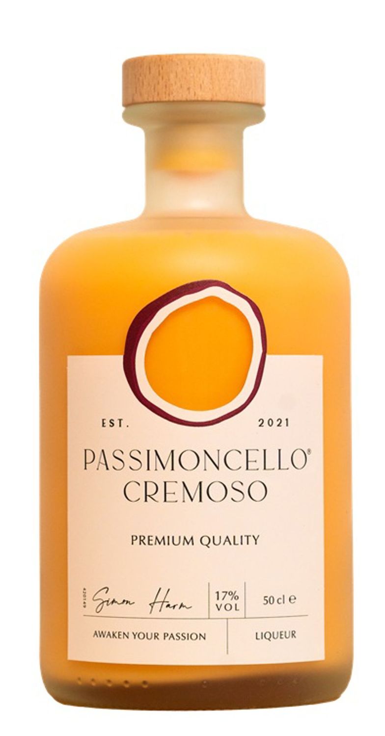 Passimoncello Cremoso - passievruchten crème likeur - 17% Passimoncello Cremoso - passievruchten crème likeur - 17%