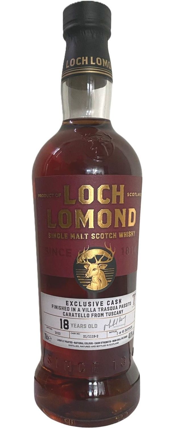Loch Lomond - Exclusive Cask - 18 years - Villa Trasqua Passito Caratello - 48% Loch Lomond - Exclusive Cask - 18 years - Villa Trasqua Passito Caratello - 48%