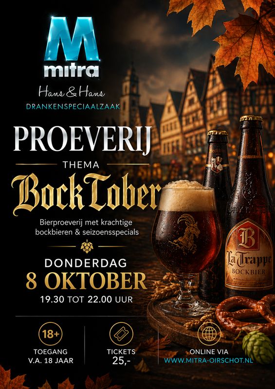 Ticket voor de Bockbieren proeverij van donderdag 8 oktober 2026