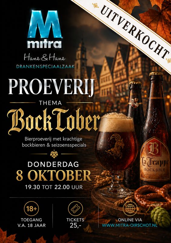 Ticket voor de Bockbieren proeverij van donderdag 8 oktober 2026