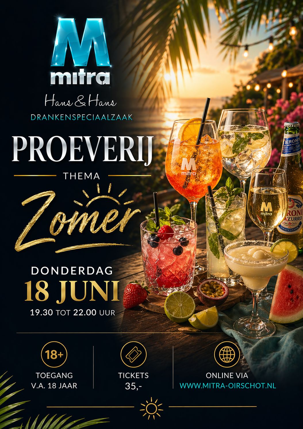 Ticket voor de Zomer proeverij van donderdag 18 juni 2026 Ticket voor de Zomer proeverij van donderdag 18 juni 2026
