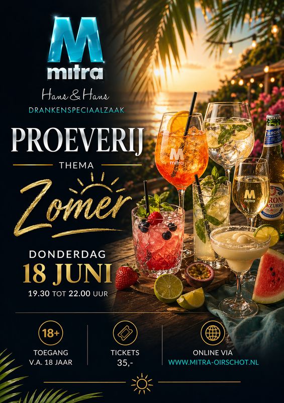 Ticket voor de Zomer proeverij van donderdag 18 juni 2026