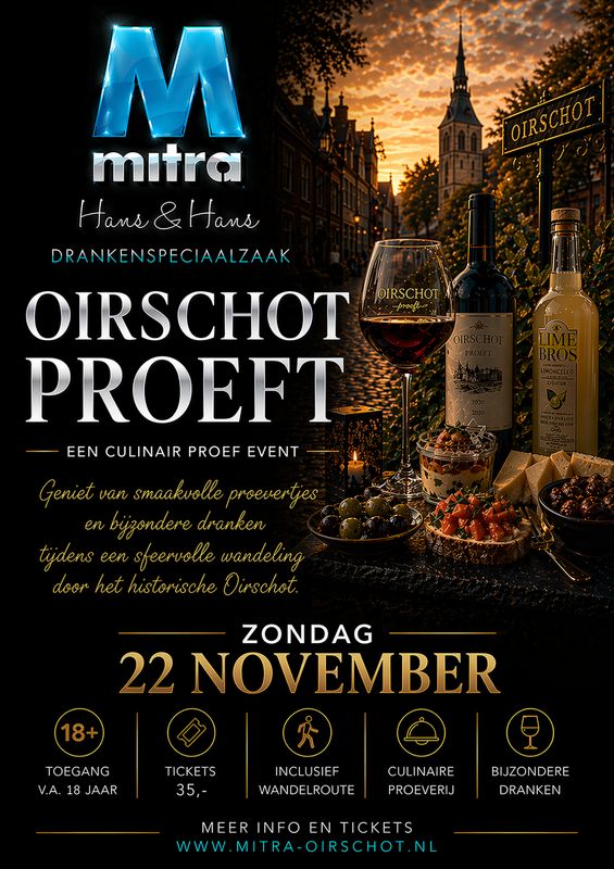 Ticket voor de "Oirschot Proeft" middag op zondag 22 november 2026