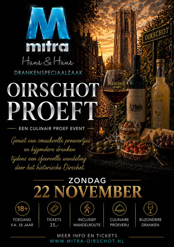 Ticket voor de "Oirschot Proeft" middag op zondag 22 november 2026