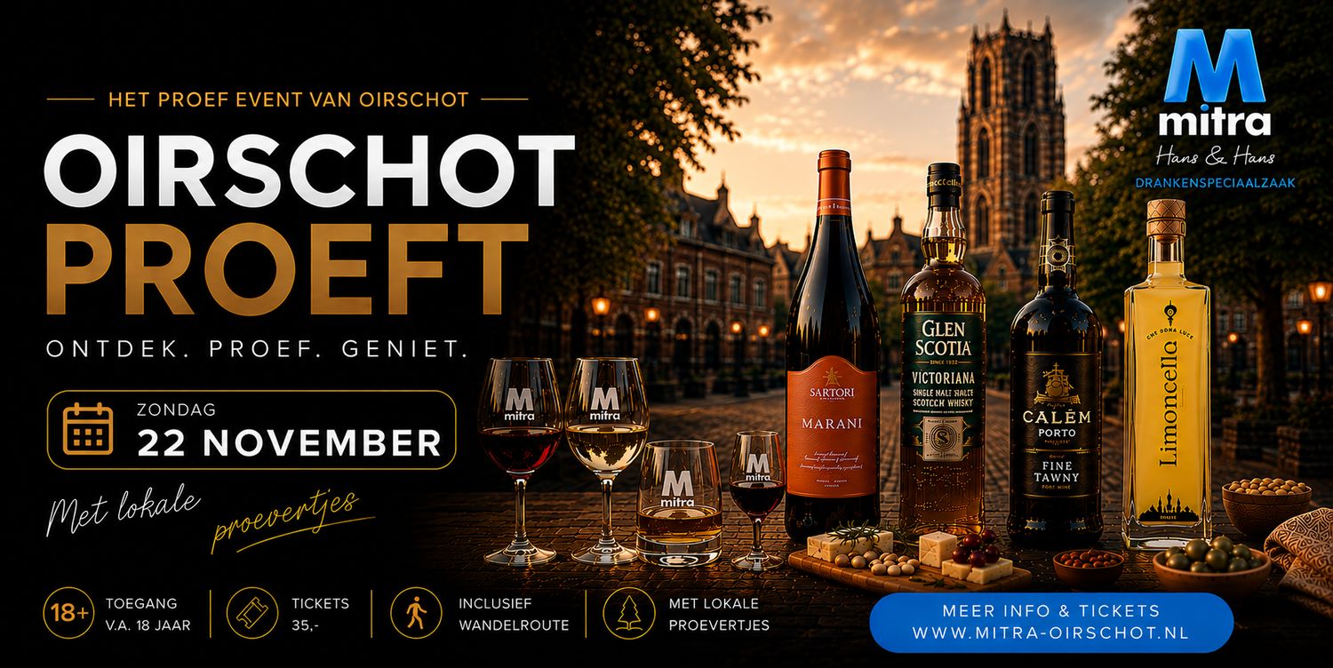 Ticket voor de Ticket voor de "Oirschot Proeft" middag op zondag 22 november 2026