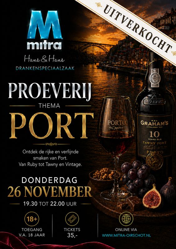 Ticket voor de Port Proef Avond op donderdag 26 november 2026