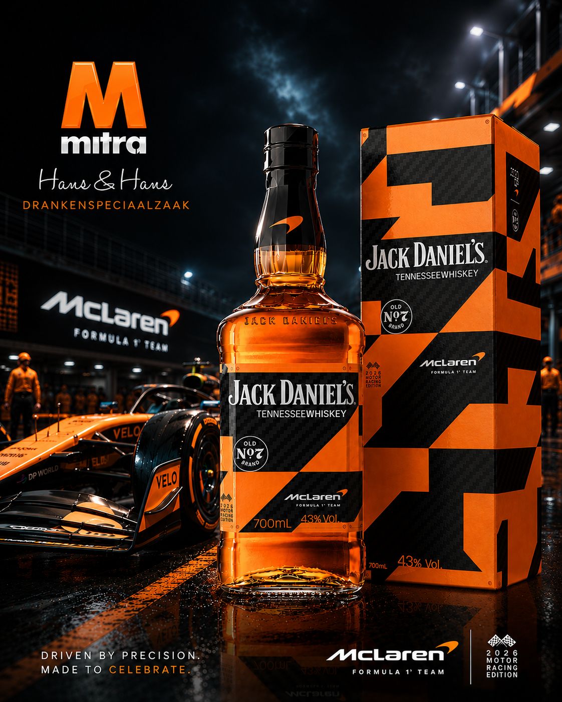 Jack Daniel's McLaren Limited Edition - 43% - Batch 4 - 2026 - met doos! PRE ORDER - Verwacht half juni - bestel nu! Jack Daniel's McLaren Limited Edition - 43% - Batch 4 - 2026 - met doos! PRE ORDER - Verwacht half juni - bestel nu!
