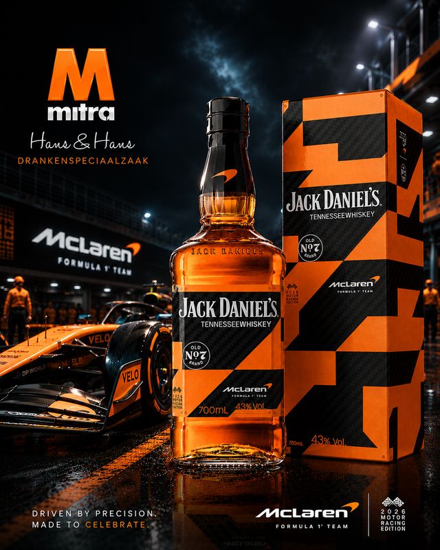 Jack Daniel's McLaren Limited Edition - 43% - Batch 4 - 2026 - met doos!