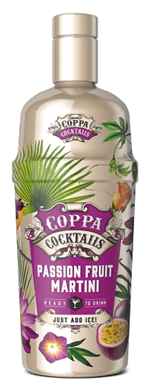 Coppa Cocktails - Passion Fruit Martini - 10% alc. Coppa Cocktails - Passion Fruit Martini - 10% alc.