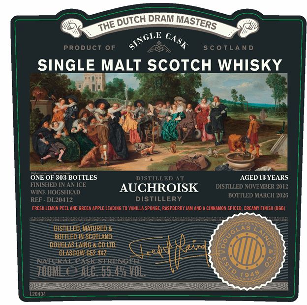 Old Particular - The Dutch Dram Masters - 13 years Auchroisk Ice Wine Cask - Batch 10 - 55.4%
