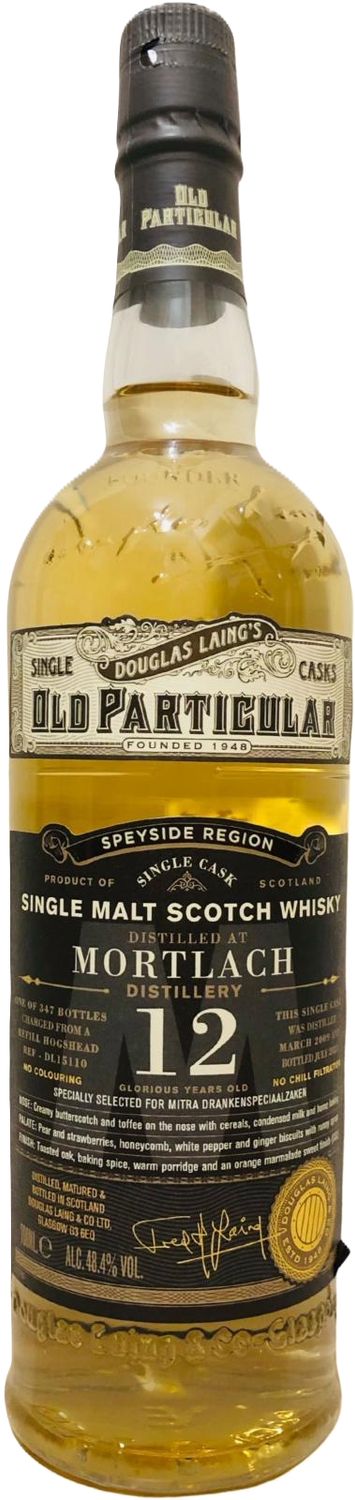 Douglas Laing - Old Particular - Mortlach 12 Year Old 2011 (Cask DL 15110) - 48.4% Douglas Laing - Old Particular - Mortlach 12 Year Old 2011 (Cask DL 15110) - 48.4%
