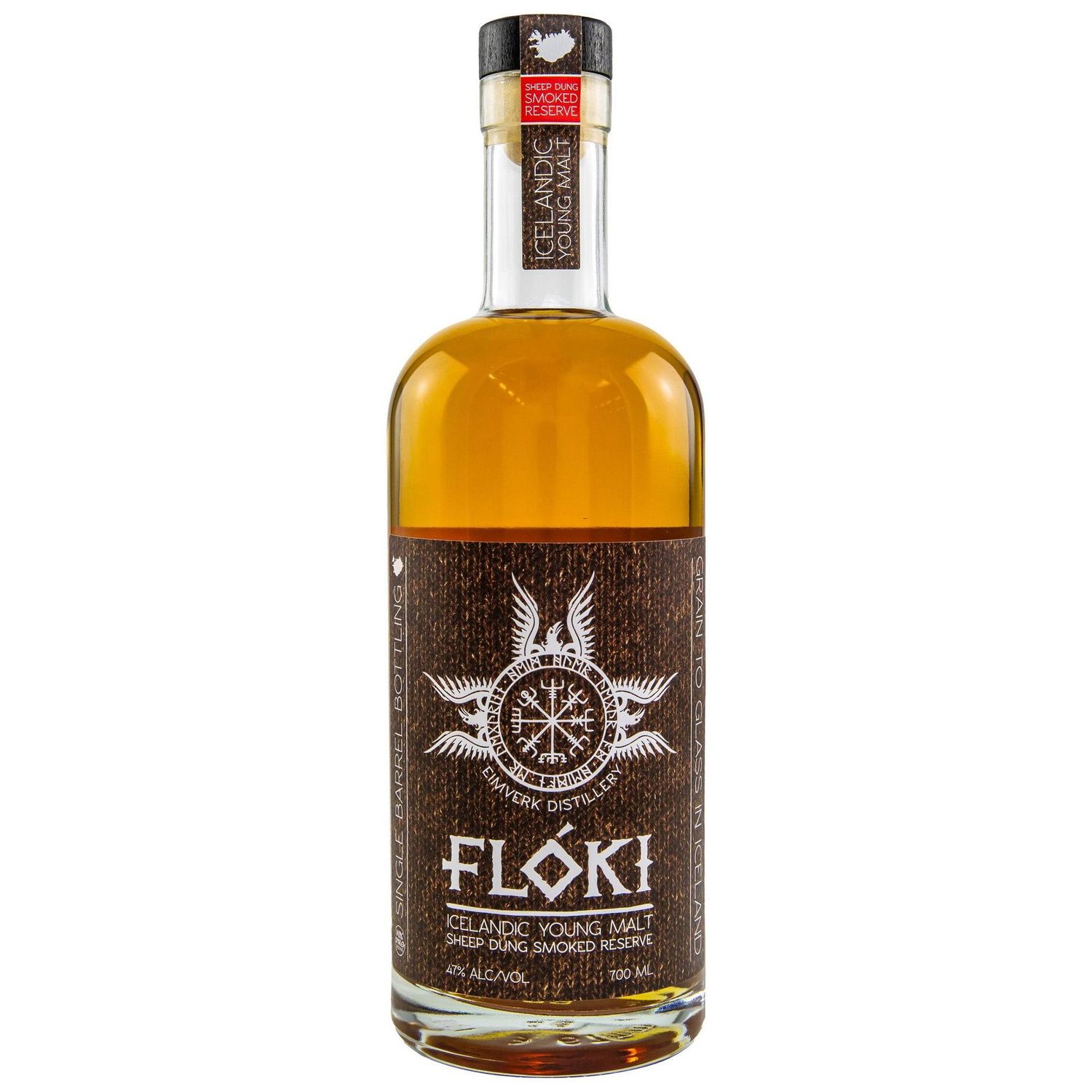 Flóki Young Malt Sheep Dung Smoked Reserve – 12 Months - 47% Flóki Young Malt Sheep Dung Smoked Reserve – 12 Months - 47%