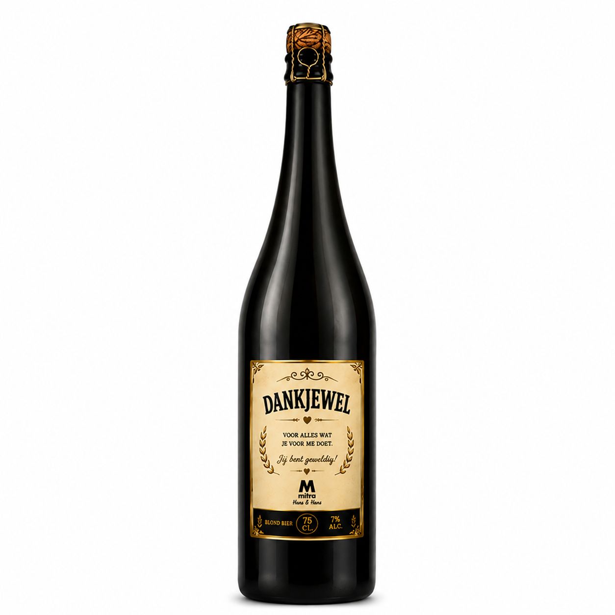 Dankjewel Bier - grote fles 0.75cl. Dankjewel Bier - grote fles 0.75cl.