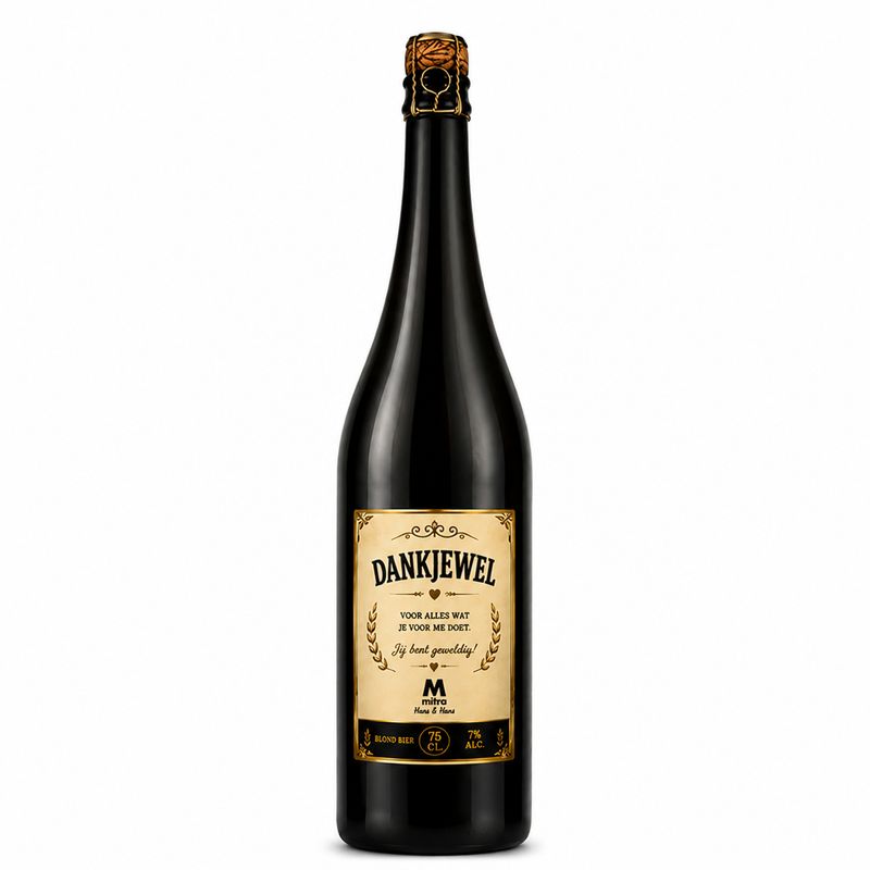 Dankjewel Bier - grote fles 0.75cl.