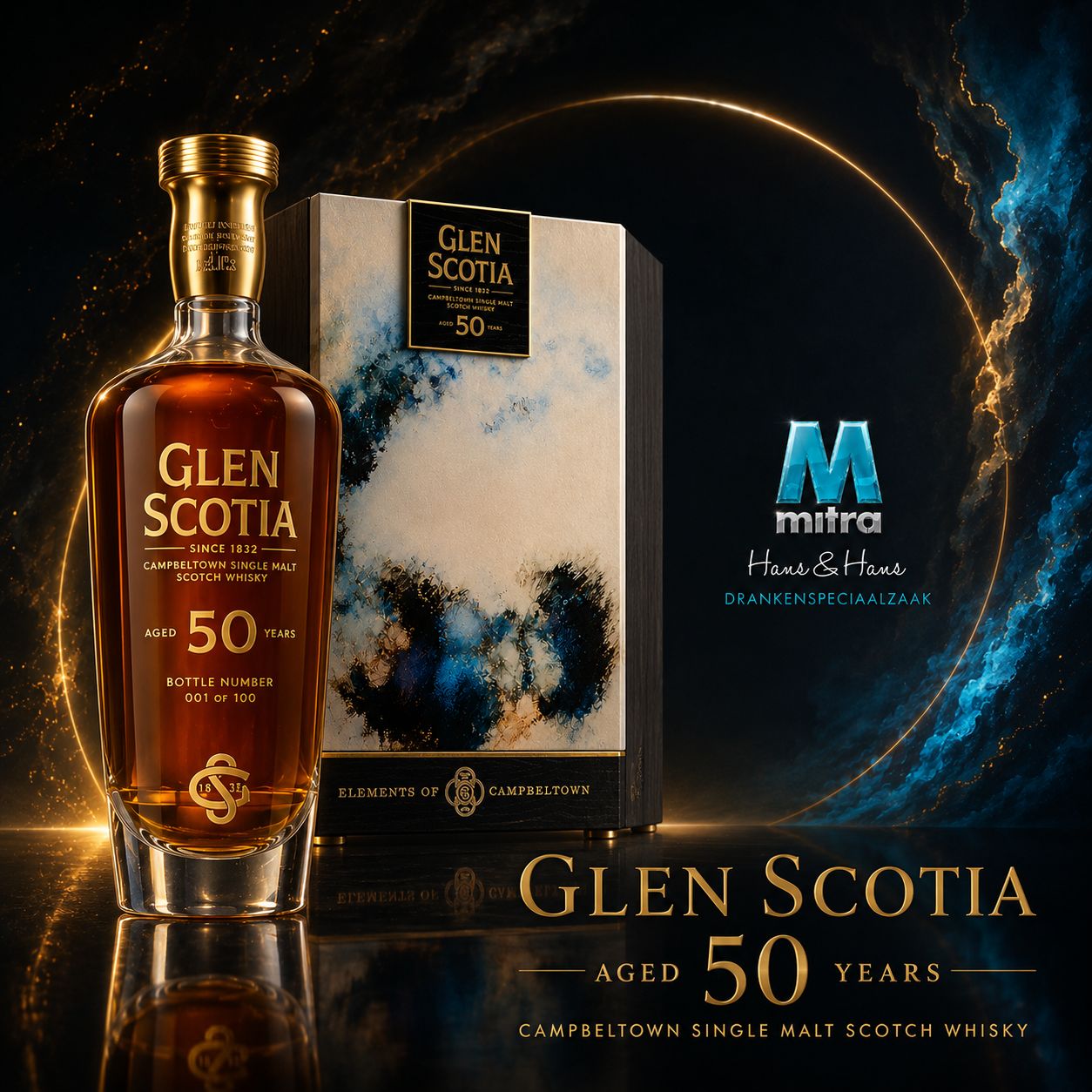 Glen Scotia 50 years - Elements of Campbeltown – Release No. 1: Air - 42.3% - Alleen op aanvraag! Glen Scotia 50 years - Elements of Campbeltown – Release No. 1: Air - 42.3% - Alleen op aanvraag!