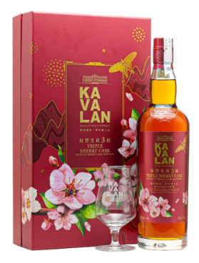 Kavalan Triple Sherry Cask - Gift Set + glas - 40% Kavalan Triple Sherry Cask - Gift Set + glas - 40%