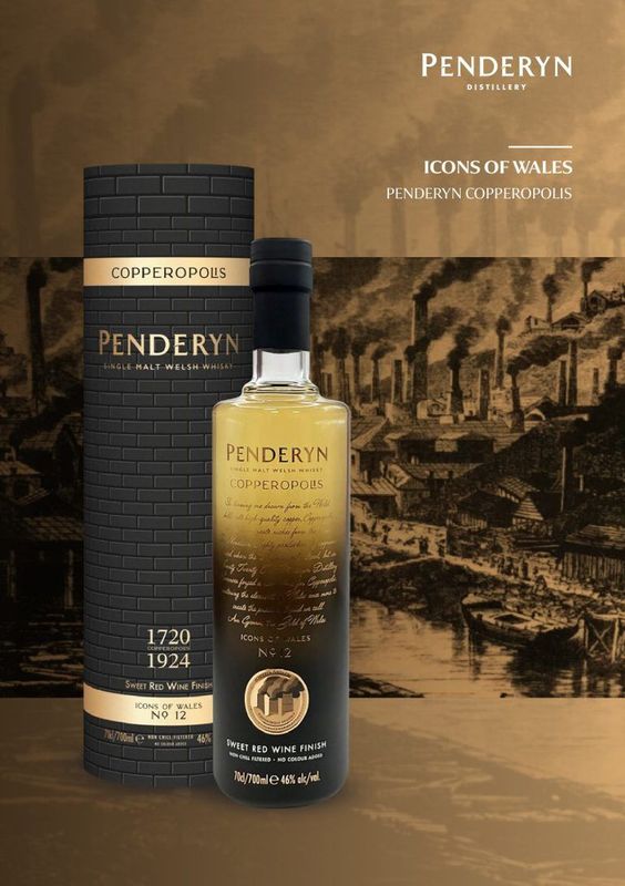 Penderyn Copperopolis - sweet red wine cask finish - 46%