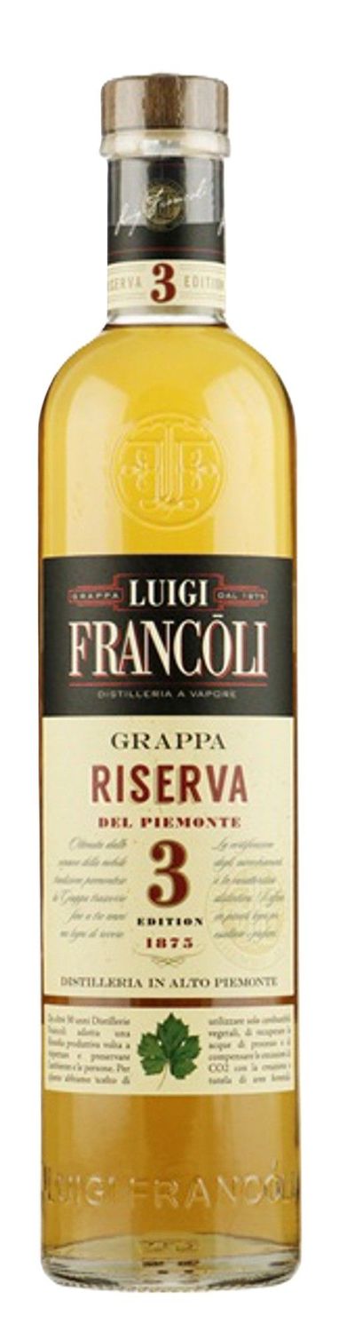 Luigi Francoli Grappa - Riserva 3 Anni - 41,5% Luigi Francoli Grappa - Riserva 3 Anni - 41,5%