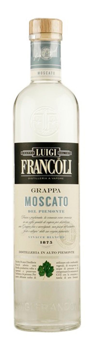 Luigi Francoli Grappa - Moscato - 41,5% Luigi Francoli Grappa - Moscato - 41,5%